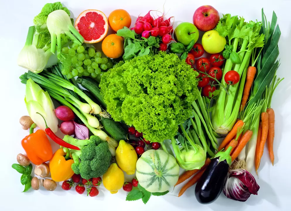 verduras y frutas para la potencia